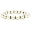 Accents Kingdom Women's Magnetic Bracelet White Tuchi Simulated Pearl Bracelet with Simulated Lt. Amethyst Crystal, 7.5"