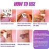 18 Sheets Glitter Temporary Tattoos for Women, Rosymormor Fairy Butterfly Flower Fake Tattoos for Party Favors, Face Glitter Stickers Makeup Rave Accessories Festival Essentials Halloween Christmas