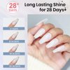 SUPWEE Milky White Jelly Gel Nail Polish, 15ml Transparent Nude Jelly Nail Polish Glass Neutral Sheer Color Soak Off LED UV Gel for Nail Salon&Home DIY Manicure