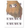 Angry Suspicious Anime Manga Eyes Pink Temporary Tattoo Water Resistant Fake Body Art Set Collection - 54 1" Tattoos (1 Sheet)