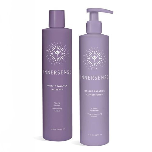 Innersense Organic Beauty - Natural Bright + Balanced Purple Toning Shampoo + Conditioner Value Duo | Non-Toxic, Cruelty-Free Haircare (10 fl oz | 295 ml)