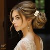 RP Remarkable Power, 6 Pack Gold Ponytail Holder Hair Ties Metal Hair Cuff Hair Elastic Rope for Women