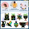JULMELON Hanukkah Scratch Art, 36 PCS Hanukkah Craft Kits for Kids Rainbow Magic Scratch Art Chanukah Hanging Ornaments Scratch Paper for Hanukkah Decorations Kids Party Games Toys Gifts