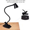 CeSunlight Clamp Desk Lamp, Clip on Reading Light, 3000-6500K Adjustable Color Temperature, 6 Illumination Modes, 10 Led Beads (Black)