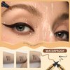 1 Pcs Microblading Eyebrow Pencil 2-in-1 Dual-ended Eyebrow Pen 4-Prong Micro-Fork Tip Applicator & Precision Brush Tip Brow Pencil Waterproof Stay on All-day Makeup for Natural Eyebrow, Light Brown