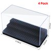 WETANBR Medium-Sized Miniature Display Case for Figures, 4 Pack Building Block Display Cases for Collectibles, Acrylic Display Storage Box, Gift for Action Figure & Miniatures Toys Lovers