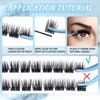 Lash Clusters 84 Pcs Cluster Lashes Eyelash Clusters DIY Cluster Eyelash Extensions Individual Lashes Thin Band & Soft (Rainy,D-8-16mix)
