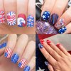 TailaiMei 12 Sheets 4th of July Nail Decals Stickers, Self Adhesive Independence Day Patriotic American Flag DIY Design Eagles USA Nail Art Decorations
