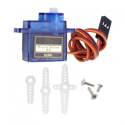 DiGiYes 2 Pack SG90 Micro Servo Motor 9G Mini Servo Kit for RC Robot Arm/Hand/Control with Cable (Control Angle 360 Degree)