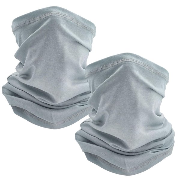TICONN Neck Gaiter Face Cover Scarf, Breathable Sun & Wind-proof for Skiing Fishing Hiking Cycling (Chiseled Stone-2PK)