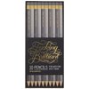 Chronicle Books F*cking Brilliant Pencil Set, Wooden, 10-Piece, with Inspirational Profanity and Calligraphic Flourishes