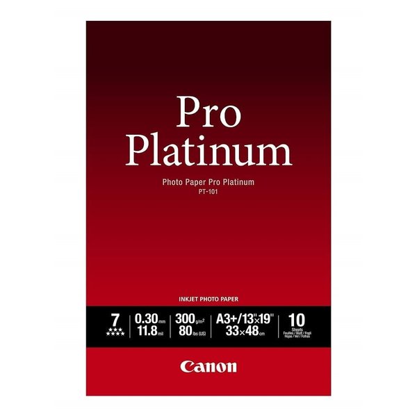 Canon 2768B018 Photo Paper Pro Platinum, 13 x 19 Inches, 10 Sheets