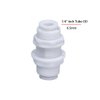 ITIGER 1/4" Bulkhead for Reverse Osmosis Water Filter,NSF Certified Plastic Push to Connect RO Fittings(pack 10)