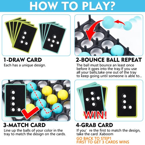 SNJHM Bounce Ball Party Game Table Jumping Ball Toys, Funny Jumping Ball Tabletop Games Family Party Games, Connect Board Games Desktop Bouncing Ball Adults and Kids Toys