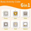 UMEILE Montessori Busy Cube for Toddlers 1-3,Car Travel Toys Busy Board Activity Cube,Learning Stocking Stuffers Educational Birthday Gifts Sensory Baby Toys 12-18 Months