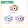 Kids Camera Pint Kids Clover Kids Camera, Christmas Birthday Gifts for Girls and Boys, Toy Camera, 32GB Card, 155g, Videos, Music, Games, 6ys+ (Clover_Pale Purple)