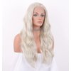 vedar Glueless 613 Lace Front Wigs Synthetic Hair Aesthetic Platinum Blonde Lace Wig for Women Long Loose Curly Wigs for Cosplay 22 inch VEDAR-040-NEW