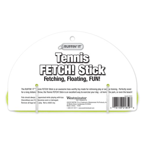 Ruffin' It Tennis Fetch Stick for Dogs - Dog Chew Toy for Park, Home, or Beach