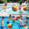[ 22''+17''+14'' ] 12 Pack Rainbow Beach Balls Bulk, Inflatable Swimming Pool Toys Beach Ball for Kids Birthday Party Favors Outdoor Summer Games Hawaiian Tropical Luau Themed Pool Party Decorations