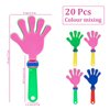 20 Packs Hand Clappers, Noise Makers Party Favors Plastic Clapper, Cheer Clappers for Holiday Events, Sporting Events, Mixed Colors