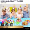 Amcrate Disposable Paper Plates Pink, 6 3/4 Inches Paper Dessert Plates, Strong and Sturdy Disposable Plates for Party, Dinner, Holiday, Picnic, or Travel Party Plates, Pack of 50