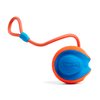 Chuckit! Rope Fetch Dog Toy - Ball on Rope Fetch and Tug-of-War Toy for Dogs - Durable EVA Rubber Construction - 5.5-inch Diameter - 18-inch Rope - Orange and Blue