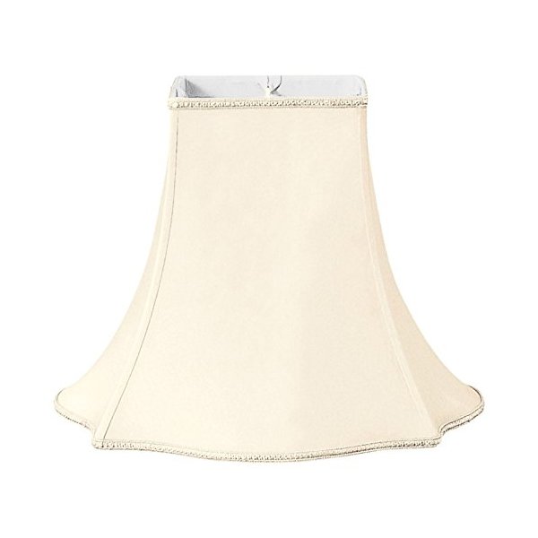 Royal Designs Fancy Square Designer Lamp Shade, Eggshell, 5.5 x 12 x 10