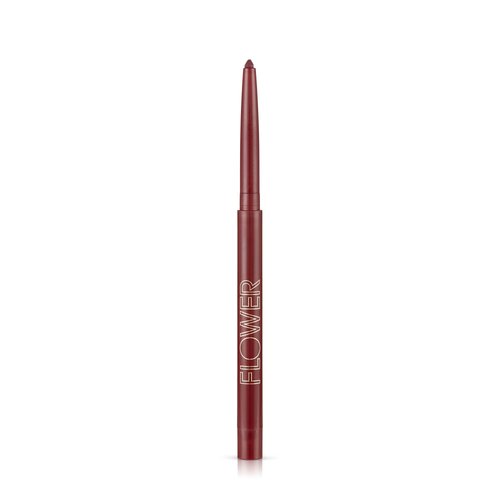 Flower Beauty Petal Pout Lip Liner - Smooth & Creamy Lip Liner with Pigment Rich Color, Prevents Feathering of Lip Color, Comes with Built-in Sharpener (Plum)