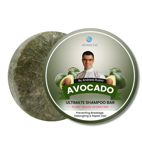 HandMade Solid Shampoo Bar – Natural Shampoo Bar and conditioner For Dry Hair, Hair Nourishment, Prevents Spilt Ends With Plant Based Hydrating SLS Free Shampoo Bar (Avocado)