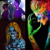 MEICOLY Glow Blacklight Face Paint,Neon UV Body Paint Set of 8 Tubes Blacklight Reactive Paints,Glow in the Dark Body Paint Neon Party Supplies,Neon Fluorescent Face Paint Blacklight Glow Makeup