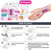 Generic 107 PCS Tattoo Pajamas Slumper Sleepover Party Decorations Party Favors Supplies Decor Spa Birthday Party Cute Stickers Gift for Girls Men Women Adults Kids Prizes