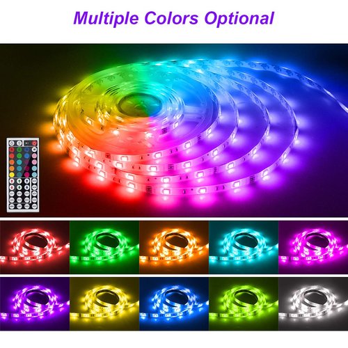 dalattin Waterproof Led Lights Outdoor Led Strip Lights 32.8ft RGB 300 LEDs Color Changing Led Rope Lights with 44 Keys IR Remote, 2 Rolls of 16.4ft