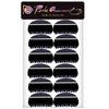 RC ROCHE ORNAMENT 12 Pcs Womens Jaw Claw Flat Clutcher Clamp No Slip Grip Strong Hold Cute Accessory Salon Styling Fashion Girls Beauty Hair Clip, Medium Black