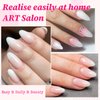 Lifextol 240pc Ombre Almond Press on Nail short Fake Nails Press ons Glue on Nails with Glue & Adhesive Tabs, Acrylic Nails Press on Nails Almond False Gel X Nail Tips Stick on Artificial Fingernails