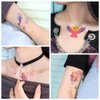 Oottati 14 Sheets Glitter Pink Cute Temporary Tattoos Giraffe Panda Rabbit Balloon Cat Heart Violin Butterfly Whale Star Suit for Kids Adults