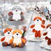 Chalyna 12 Pcs Cute Stuffed Animal Toy 4 Inch Mini Plush Turtle Puppy Dog Pig Ornaments Stuffed Doll Keychain Handbag Pendant for Birthday Party Favors DIY Home Decoration (Fox Style)