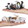 26PCS Mini Sea Animal Figures, Realistic Arctic Ocean Animals Figurines Plastic Ocean Miniature Toys Playset with Arctic Animals, Sharks, Reindeer etc. Easter Egg School Project Gift for Kids Toddlers
