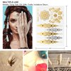 Metallic Temporary Tattoos - 12 Sheets Waterproof Gold Sliver Glitter Body Face Tattoo for Women Teen Girls, Over 200 Flash Fake Festival Jewelry Bling Body Art Tat Stickers