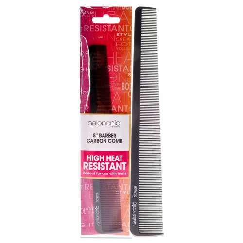 SalonChic Barber Taper Carbon Comb High Heat Resistant 8 Comb Unisex 1 Pc