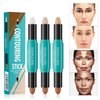 Vawolecy Dual-Ended Contour Stick, Face Shaping & Contouring Stick, Highlighter Makeup Pen for All Skin Tones