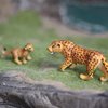 Gemini&Genius Leopard Toys for Kids, Safari Animal Cheetah Toys, Leopard Family Playset Figures, Wildlife Pard Models, Birthday Cake Toppers or Gifts for Kid