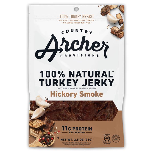 Country Archer, Turkey Jerky, Hickory Smoke, 2.5 Oz
