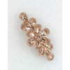 Faship Gorgeous Champagne Rhinestone Crystal Floral Hair Barrette Clip