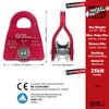 GM CLIMBING Red Micro Prusik Minding Pulley 25kN CE UIAA Certified 12mm Single Pulley Mobile Side Plates for Arborist Rigging Climbing Rescue Pack of 2