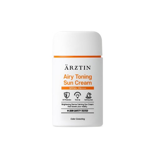 Airy Toning Sun Cream SPF50+, PA++++, Tinted Natural Cover Cream Sun Protection, NO Whitecast Smooth Texture Light Finish Sun Lotion