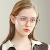 PANNER Oversized Square Blue Light Blocking Glasses for Women Men Anti Glare Reduce Eyestrain Computer Glasses(Light Orange)