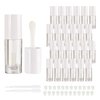 COSIDEA 14pcs Empty 6ml big doe foot wand lip gloss tubes for DIY lipgloss, White round lipgloss containers tubes with thick wand