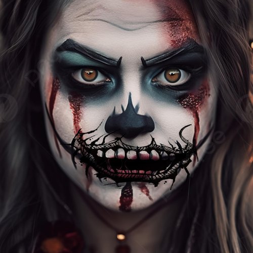 Generic Halloween Scary Big Mouth Temporary Tattoo Realistic Smile Black Big Mouth Tattoo Stickers Party Prank Makeup Temporary Tattoos Zombie Vampire Face Decor, Small