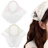 2 PACK Hair Scarf Headband for Women, Lace Hair Bandana, Non-Slip Hair Bandanas for Women, Soft Head Coverings Boho Triangle Bandana Turban for Hair Styling