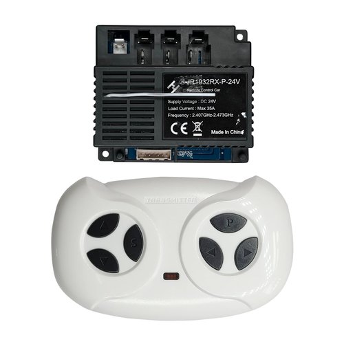 2.4G Bluetooth Remote Control and JR1932RX-P-24V Receiver Control Box Mother Board for Kids Ride On Car Powered Wheels Replacement Parts